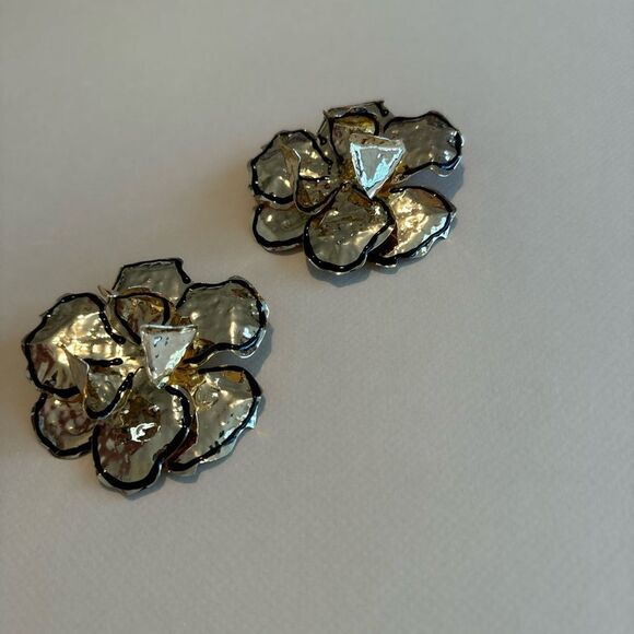 Flower statement earrings N1012 - Picture 6 of 6